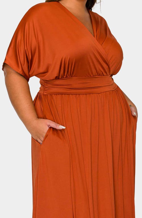 L I V D Raffi Maxi Dress In Brown