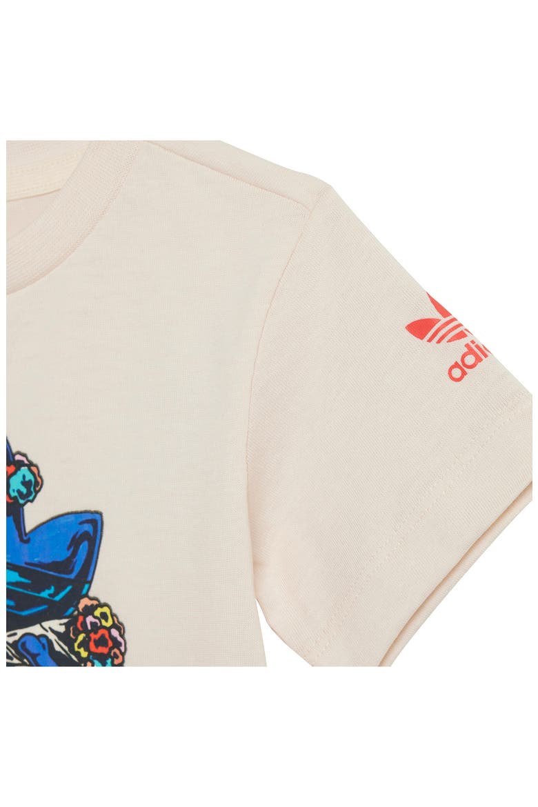 Floral Cotton Graphic T-Shirt & Shorts Set, Alternate, color, WONDER WHITE