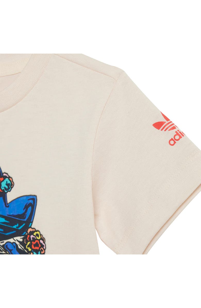 adidas Floral Cotton Graphic T-Shirt & Shorts Set, Alternate, color,