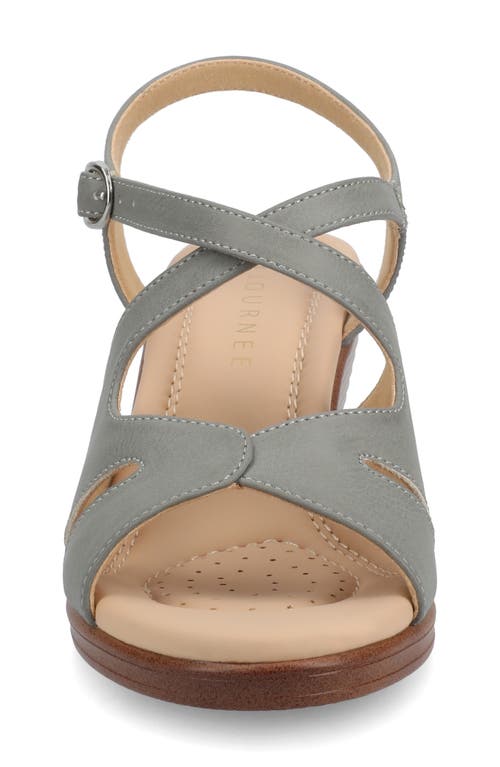 Journee Collection Kedzie Ii Wedge Sandal In Grey