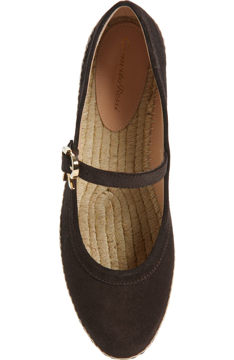 Gianvito Rossi Espadrille Mary Jane Ballet Flat, Alternate, color, Moka