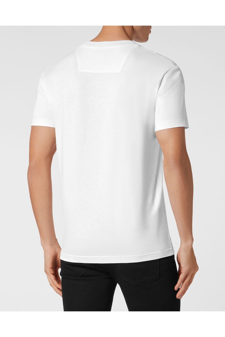 T-Shirt Round Neck Ss Skully Gang Men, Alternate, color, white