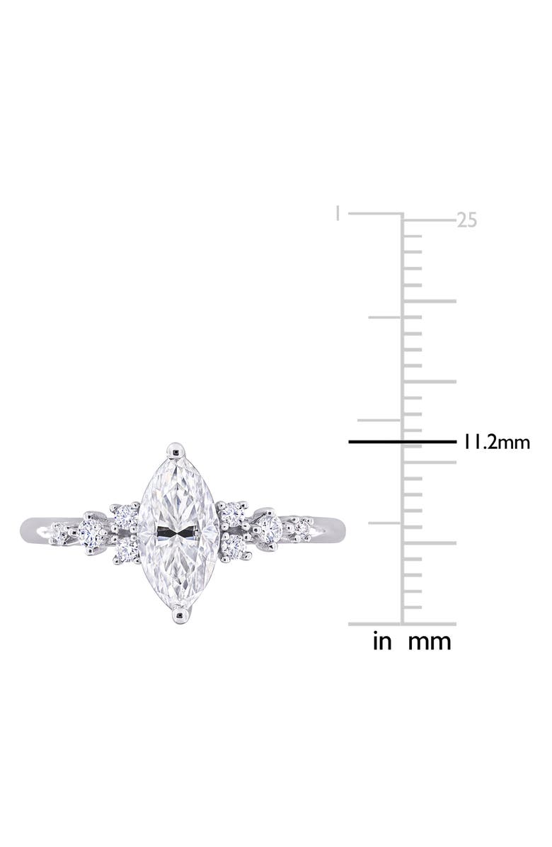 DELMAR Sterling Silver Created Moissanite Ring, Alternate, color, Silver