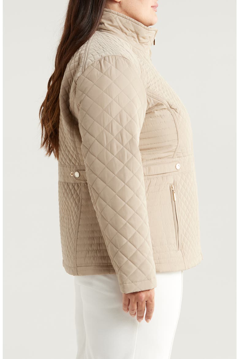 Water Resistant Quilted Jacket, Alternate, color, RATTAN