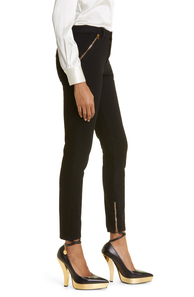 TOM FORD Zip Detail Skinny Ankle Jeans, Alternate, color, 