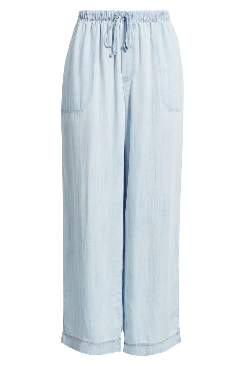 Asthin Chambray Drawstring Pants, Alternate, color, BLEACH WASH