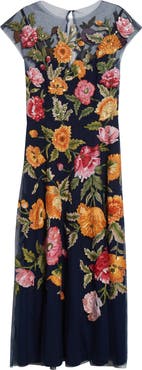 Carolina Herrera Poppy Sequin Embroidered Tulle Gown