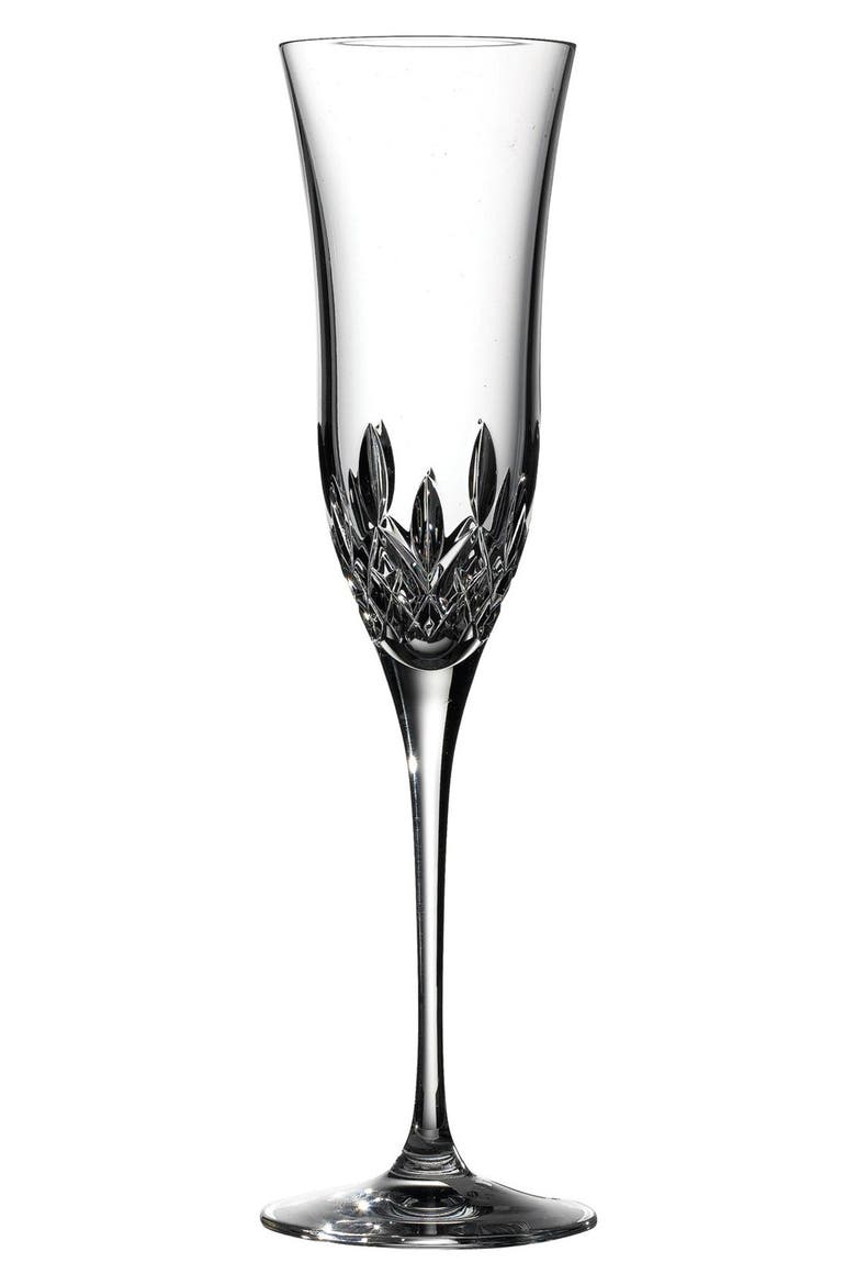 'Lismore Essence' Lead Crystal Champagne Flute, Main, color, CLEAR