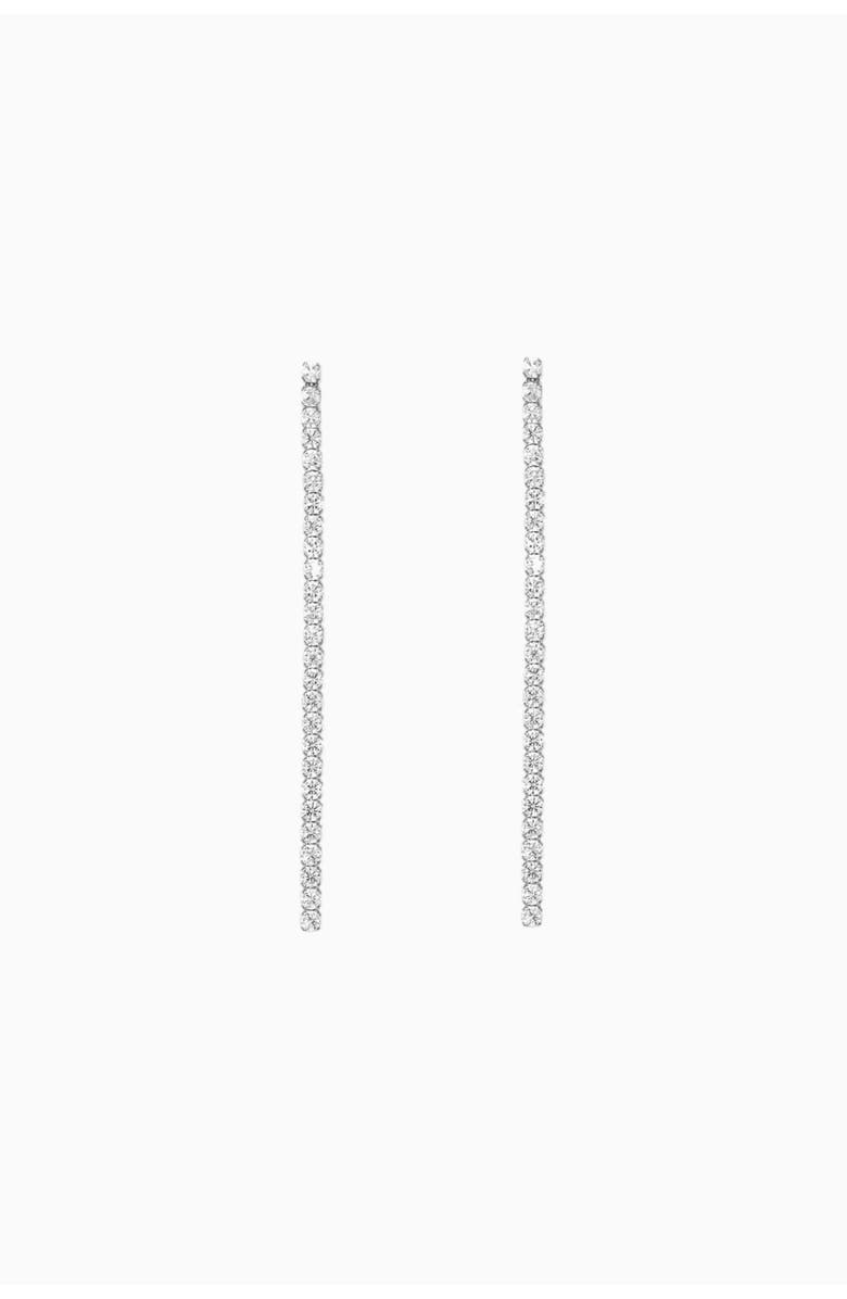 Bearfruit Jewelry Sterling Silver 18k Gold Plated Cherie Earrings Crystal Trendy Sparkle, Main, color, Silver