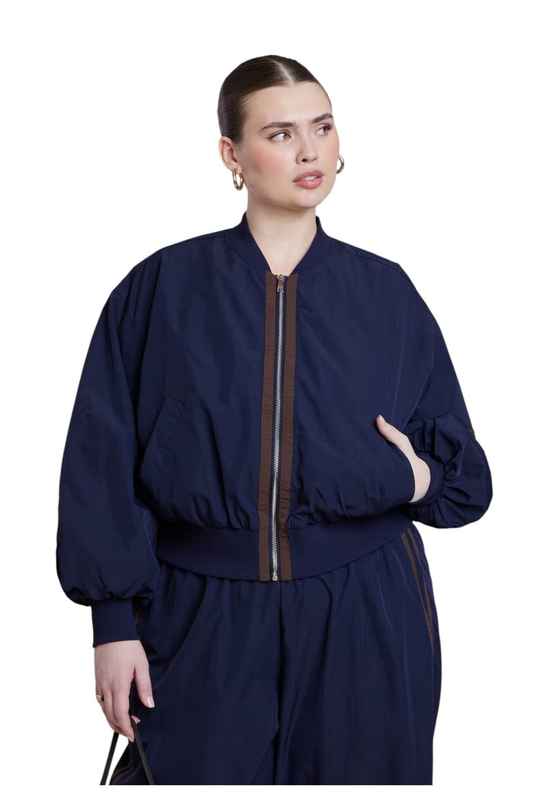 Nylon Track Jacket, Main, color, NIGHT SKY