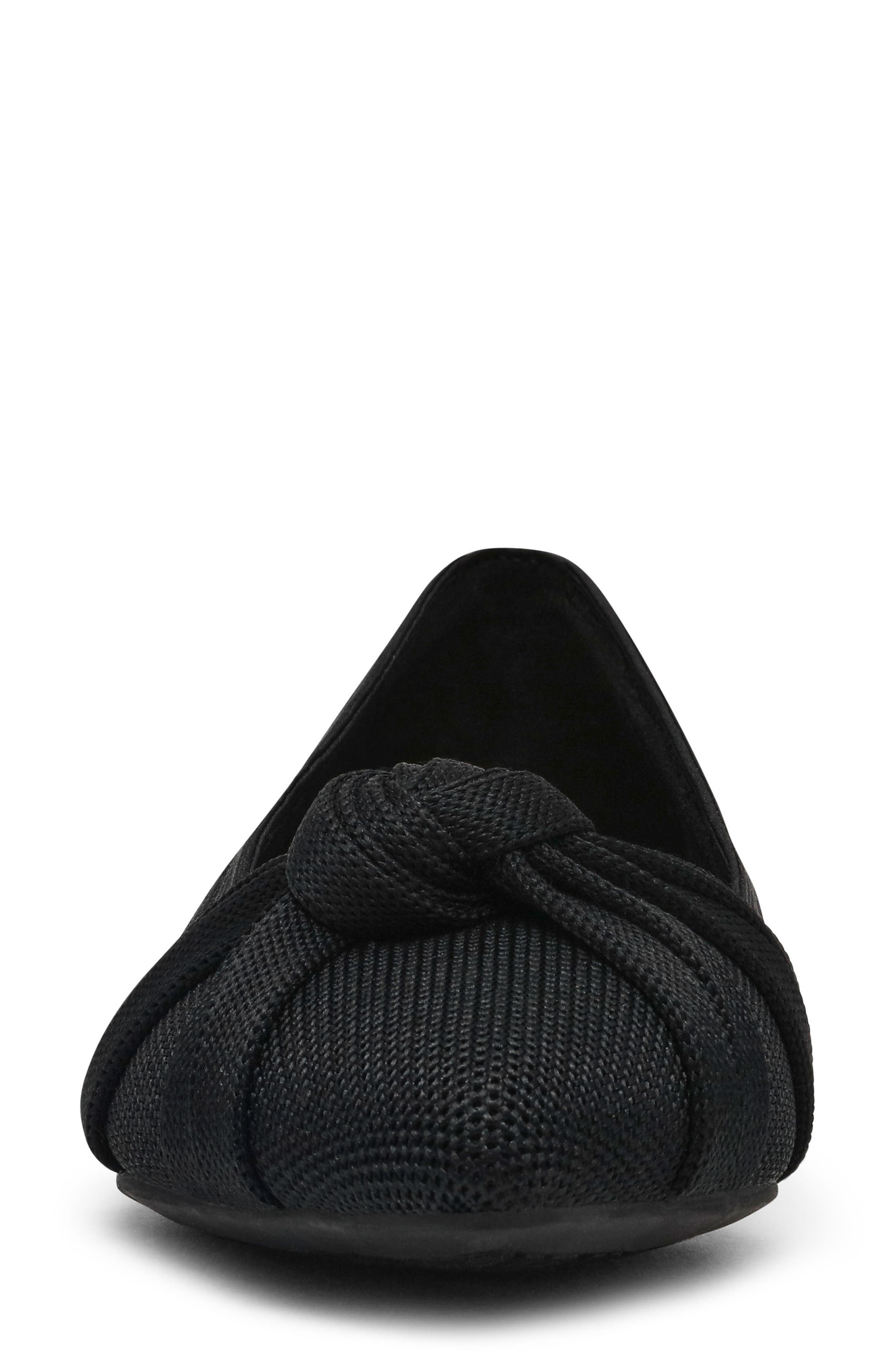 Anne Klein Olami Knot Flat, Alternate, color, Black Knit