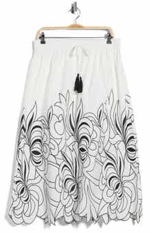 Joie Embroidered Tassel Tie Front Skirt