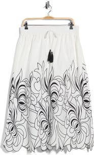 Joie Embroidered Tassel Tie Front Skirt