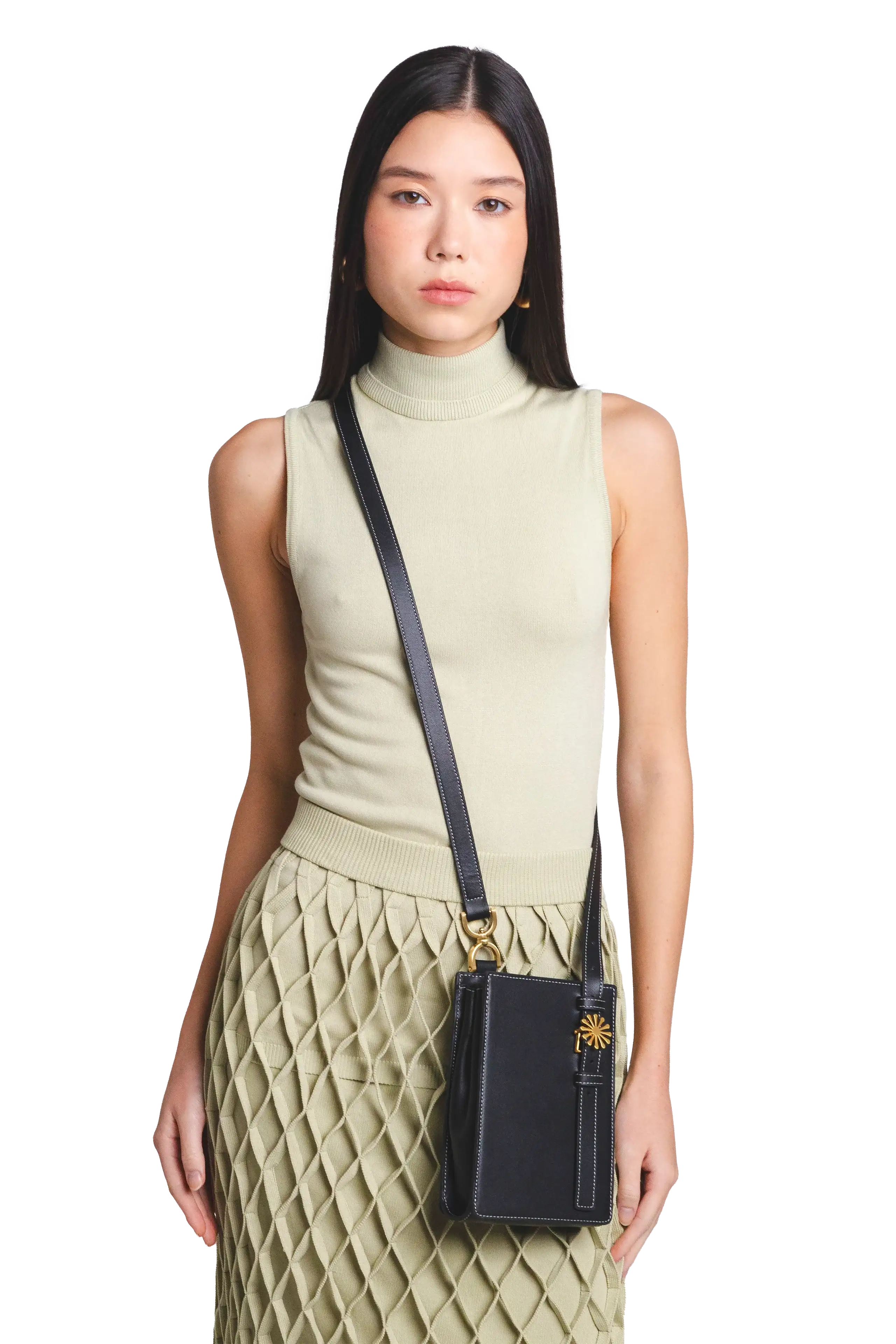 1PM Leather Crossbody Bag, Alternate, color, Black