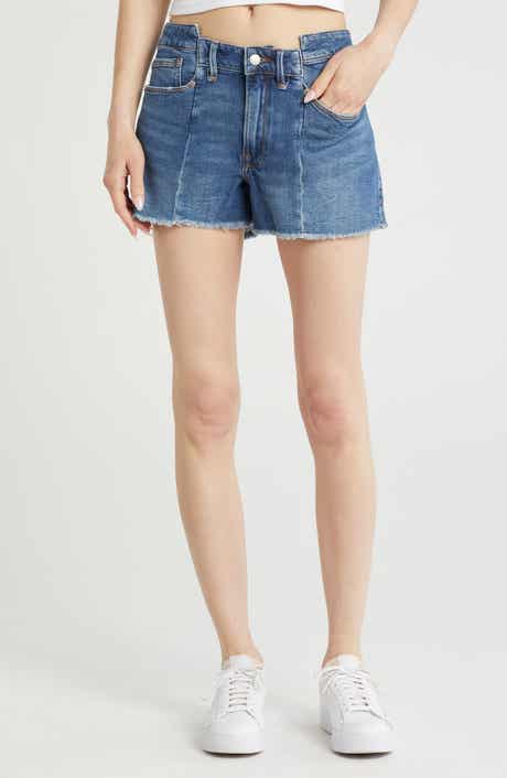 Good American Good '90s Seamed Denim Shorts