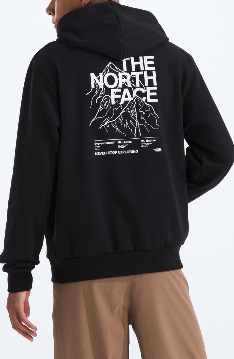 The North Face Evolution Half Dome Mountain Graphic Hoodie, Alternate, color, Tnf Black