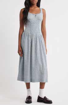Damson Madder Mallory Organic Cotton Midi Sundress