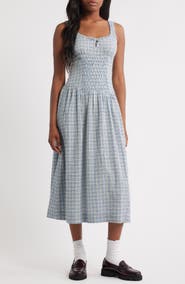 Damson Madder Mallory Organic Cotton Midi Sundress