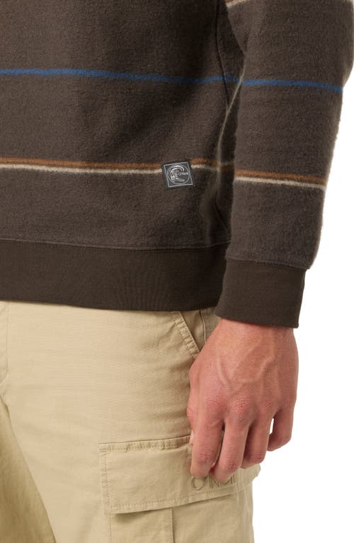 O'neill Nash Stripe Crewneck Sweatshirt In Brown