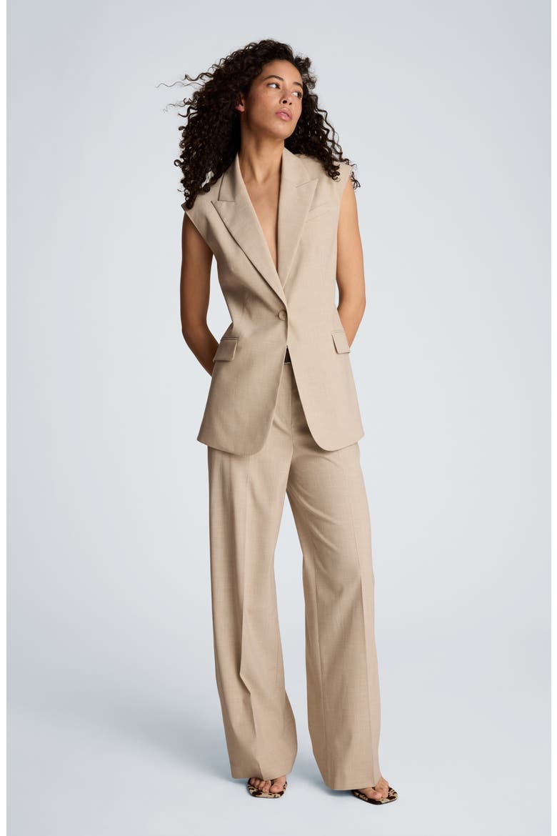 Open Back Vest, Alternate, color, TLESS TAUPE/ PURE WHITE