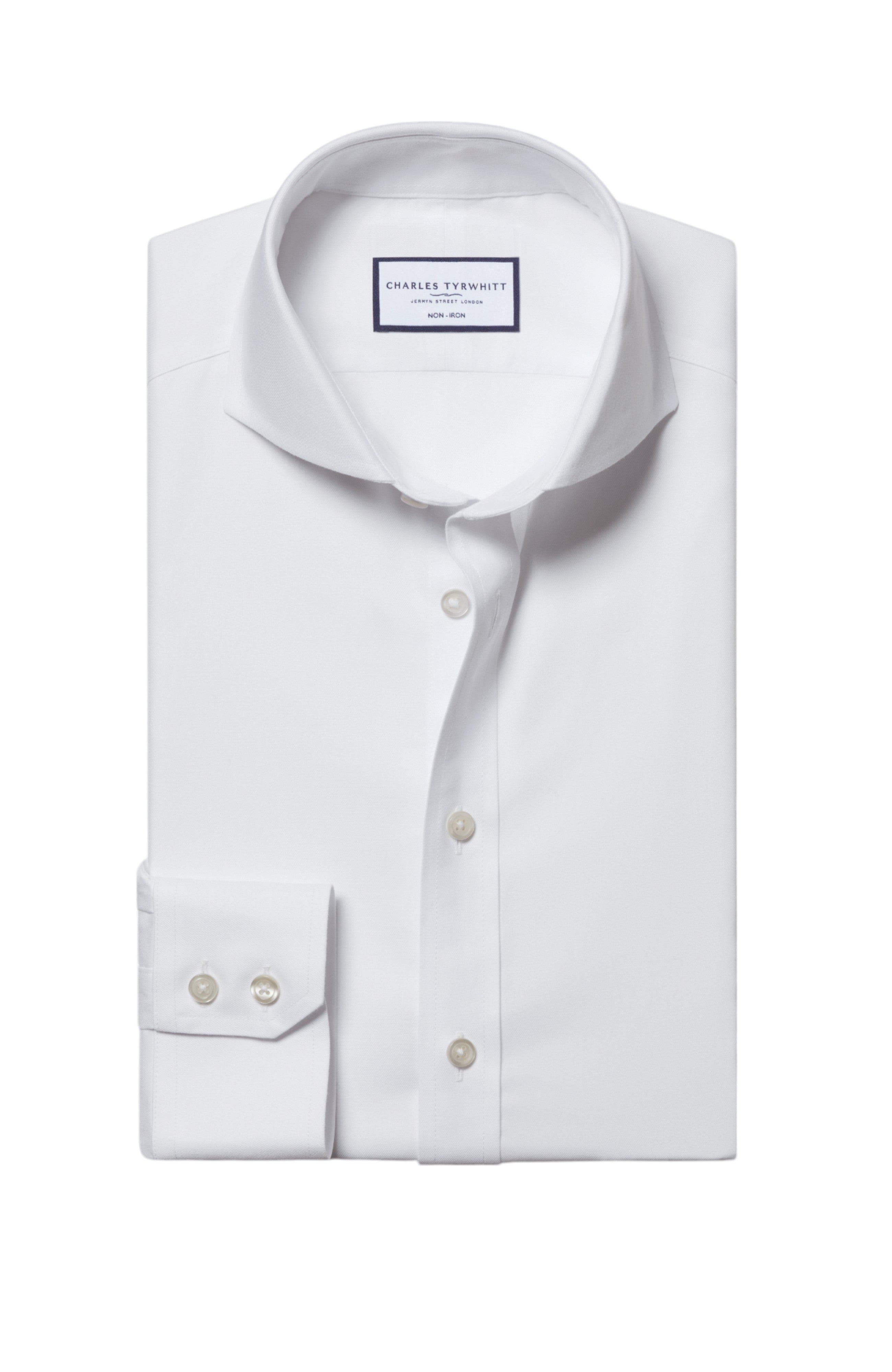 extreme cutaway dress shirts Extreme Cutaway White Premium Weave Shirt