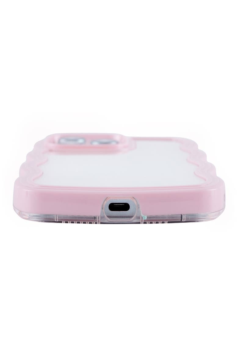 Pink Wavy Bumper iPhone 14 Pro Case, Alternate, color, BABY PINK