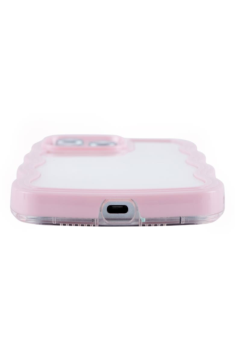 Auramma Pink Wavy Bumper iPhone 14 Pro Case, Alternate, color, Baby Pink