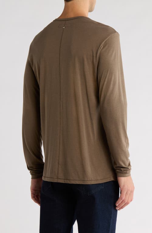 Rag & Bone Long Sleeve Crewneck T-shirt In Brown
