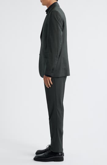 Ross Slim Fit Olive Green Wool Suit