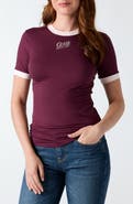 GUESS Logo Performance Ringer T-Shirt