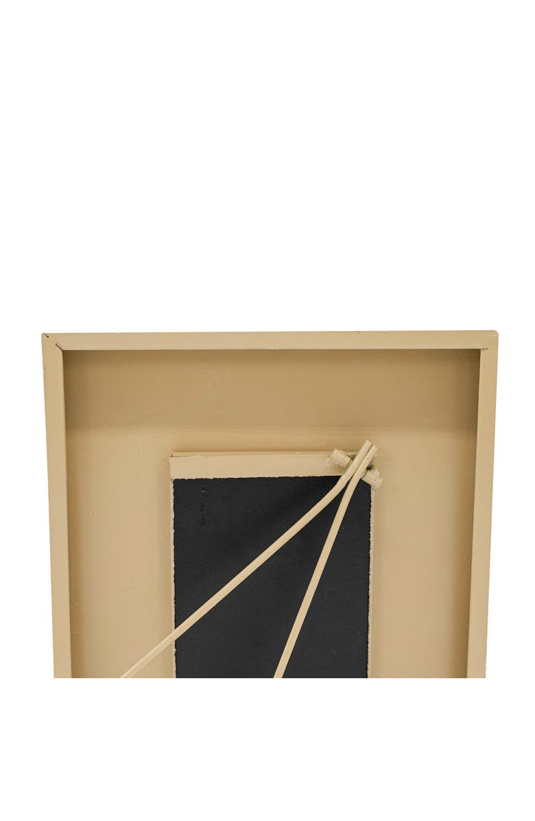 Foreside Home and Garden 4x6 Sand Texture Picture Frame Tan Metal MDF & Glass, Alternate, color, Beige