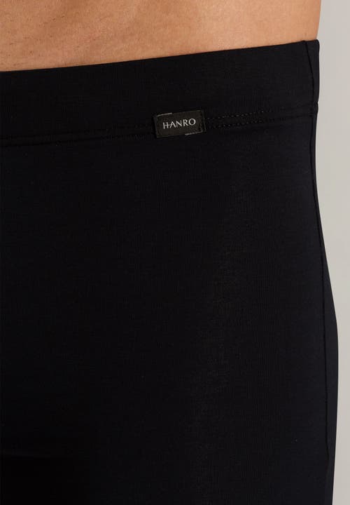 Hanro 2-pack Cotton Boxer Briefs With Covered Waistband In Black
