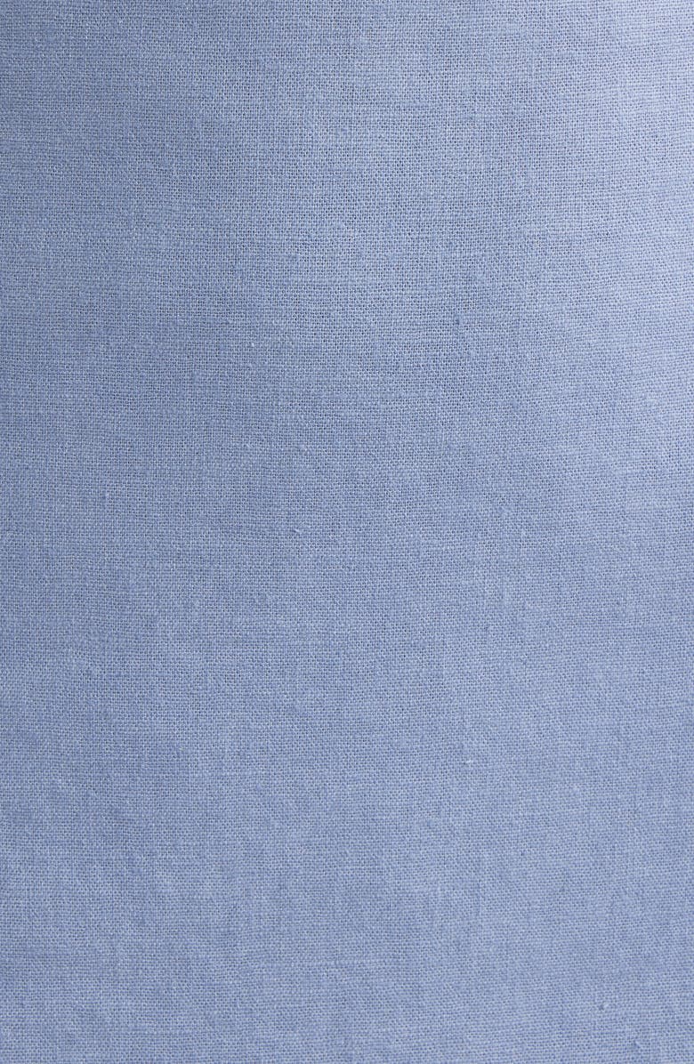 Open Edit Tie Back Linen Minidress, Alternate, color, Blue Umbra