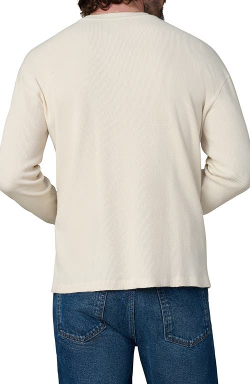 Joe's Waffle Monogram Long Sleeve T-shirt In White