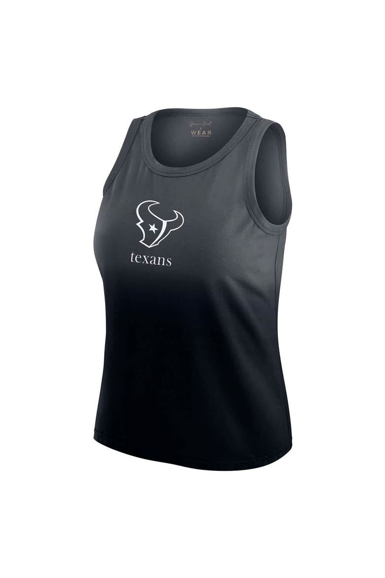 Women's WEAR by Erin Andrews x Gracie Hunt Navy Houston Texans Ombre Tank Top, Alternate, color, Navy