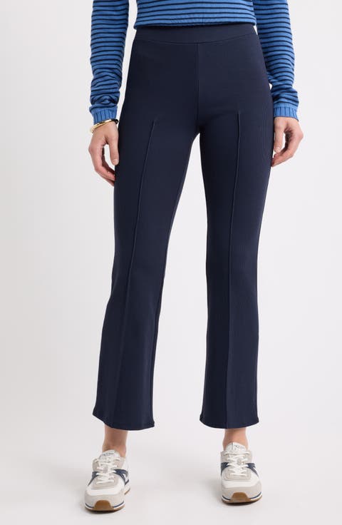 Rib Knit Kick Flare Pants