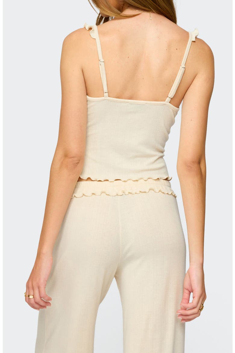 Posy Ruffle Pointelle Tank, Alternate, color, PALE YELLOW
