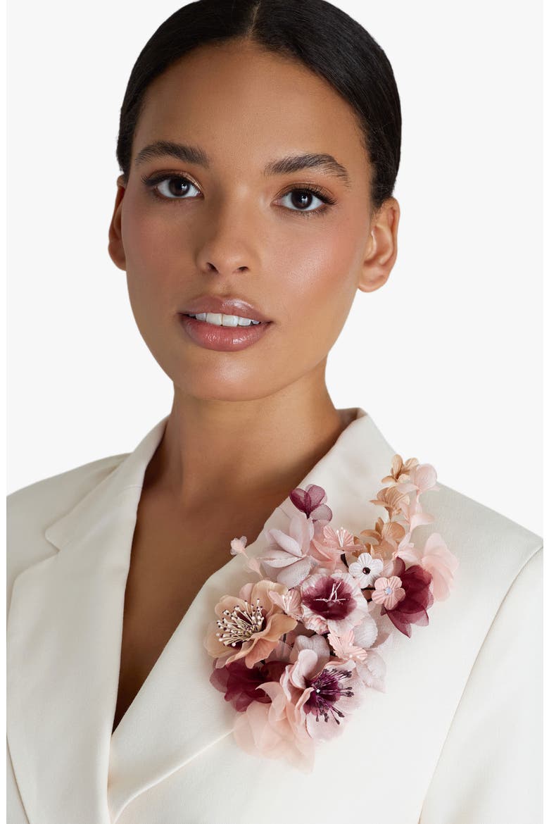 The Cherry Blossom Branch Floral Brooch, Alternate, color, Pink