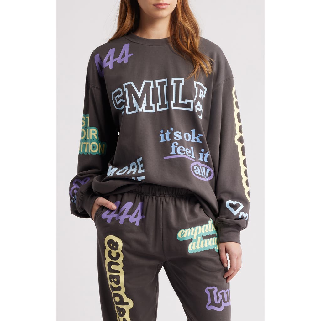 THE MAYFAIR GROUP THE MAYFAIR GROUP AFFIRMATIONS FRENCH TERRY GRAPHIC SWEATSHIRT