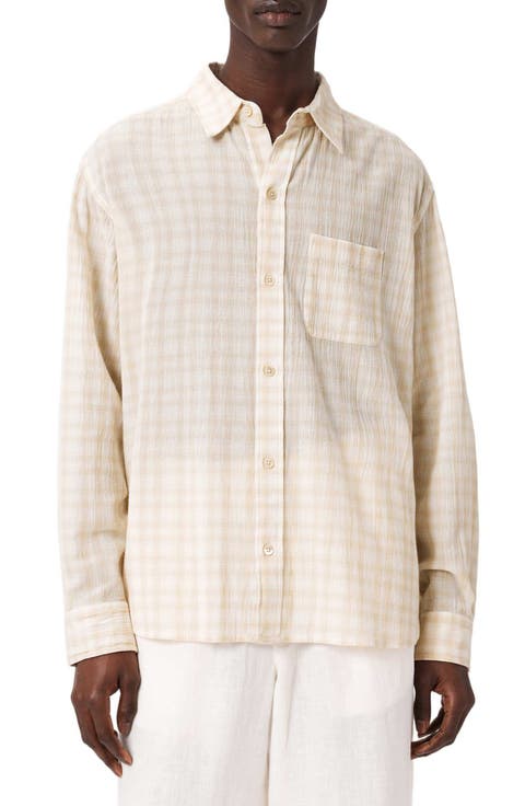 Toya Check Cotton Button-Up Shirt