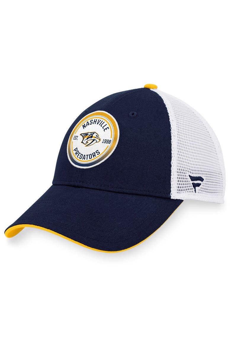 Men's Fanatics Branded Navy/White Nashville Predators Iconic Gradient Trucker Snapback Hat, Main, color, Navy