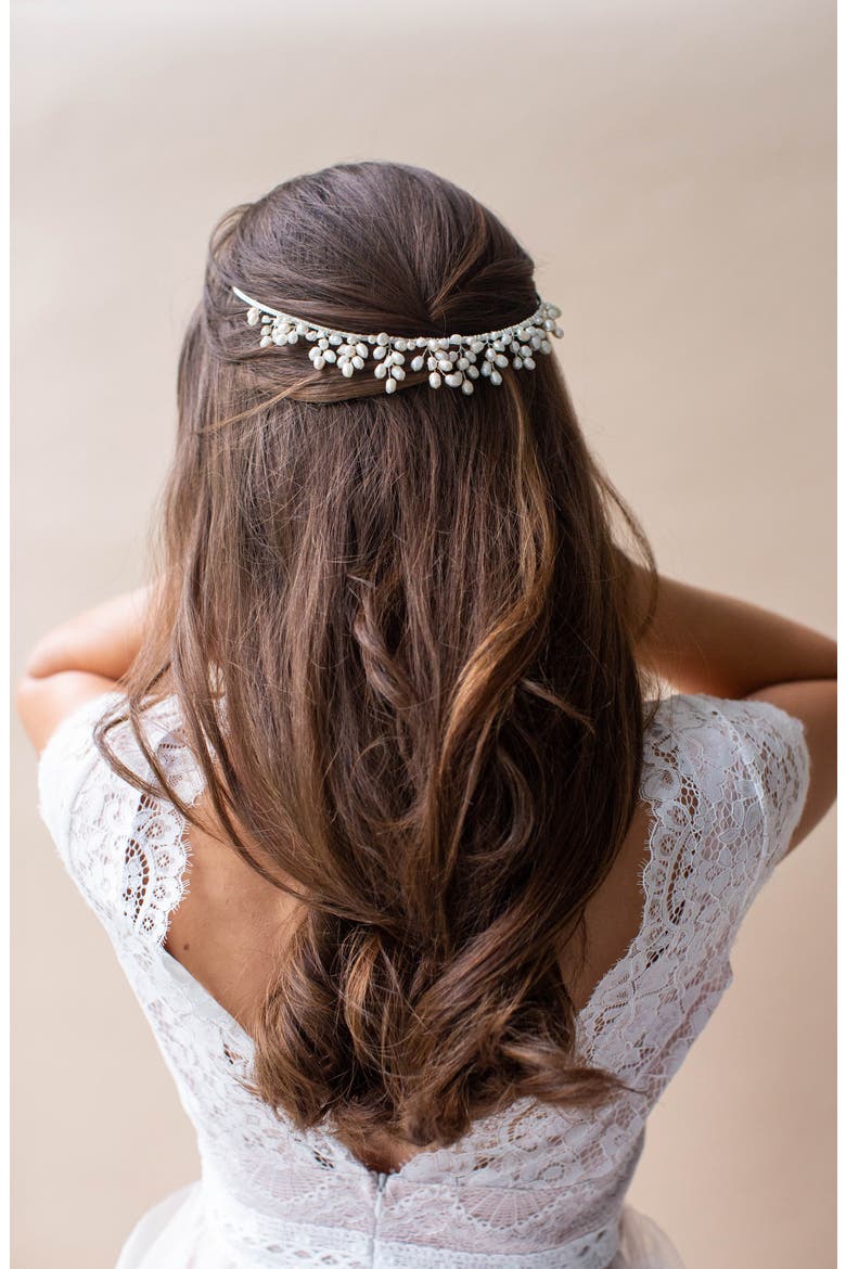 Xylia Crown Headband (Nordstrom Exclusive), Alternate, color, SILVER
