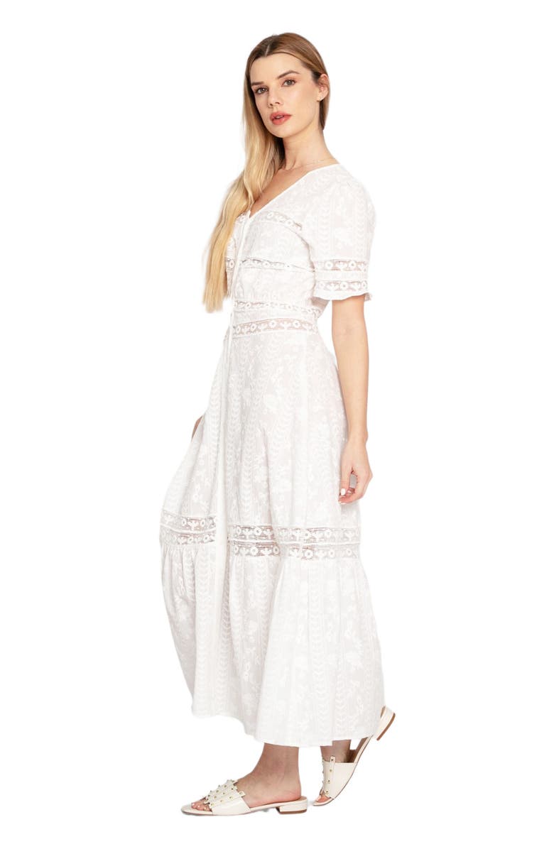 Belle & Bloom Summer Breeze Lace Midi Dress, Alternate, color, White