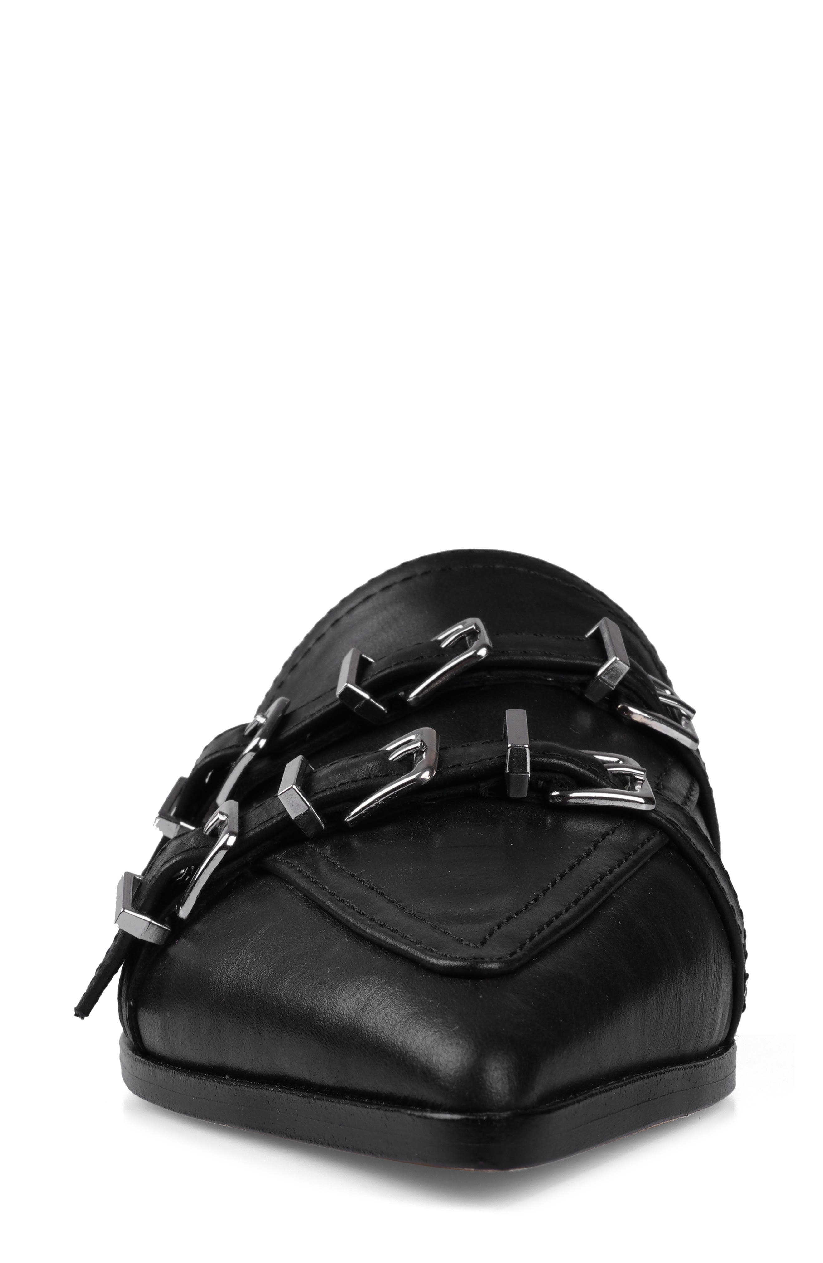 ZIGI Roussih Pointed Toe Mule, Alternate, color, Black Leather