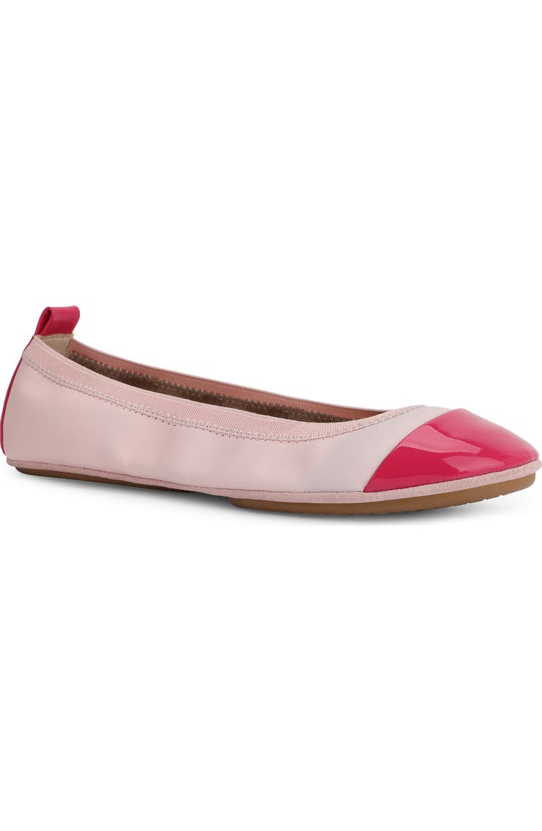 Yosi Samra Samara Foldable Ballet Flat, Main, color, Light Pink / Hot Pink