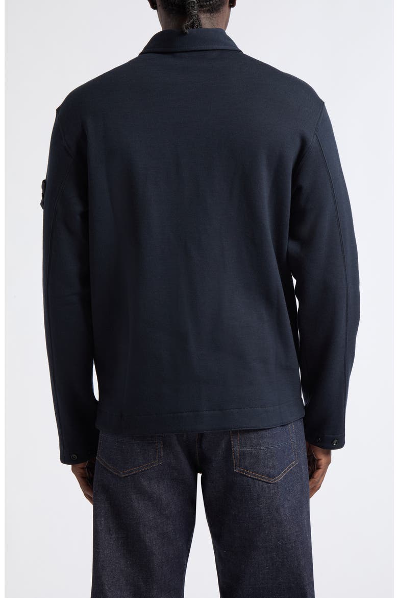 Wool & Cotton Zip Cardigan, Alternate, color, V0020 NAVY BLUE