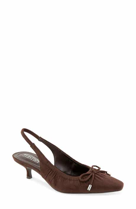 Mango Kitten Heel Slingback Pump