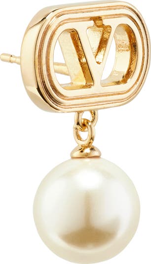 ピアス VALENTINO GARAVANI OVAL EARRINGS WITH SWAROVSKI PEARL Valentino Garavani Oval earrings with Swarovski pearl