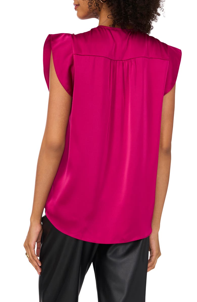 Vince Camuto Ruffle Cap Sleeve Top, Alternate, color, 