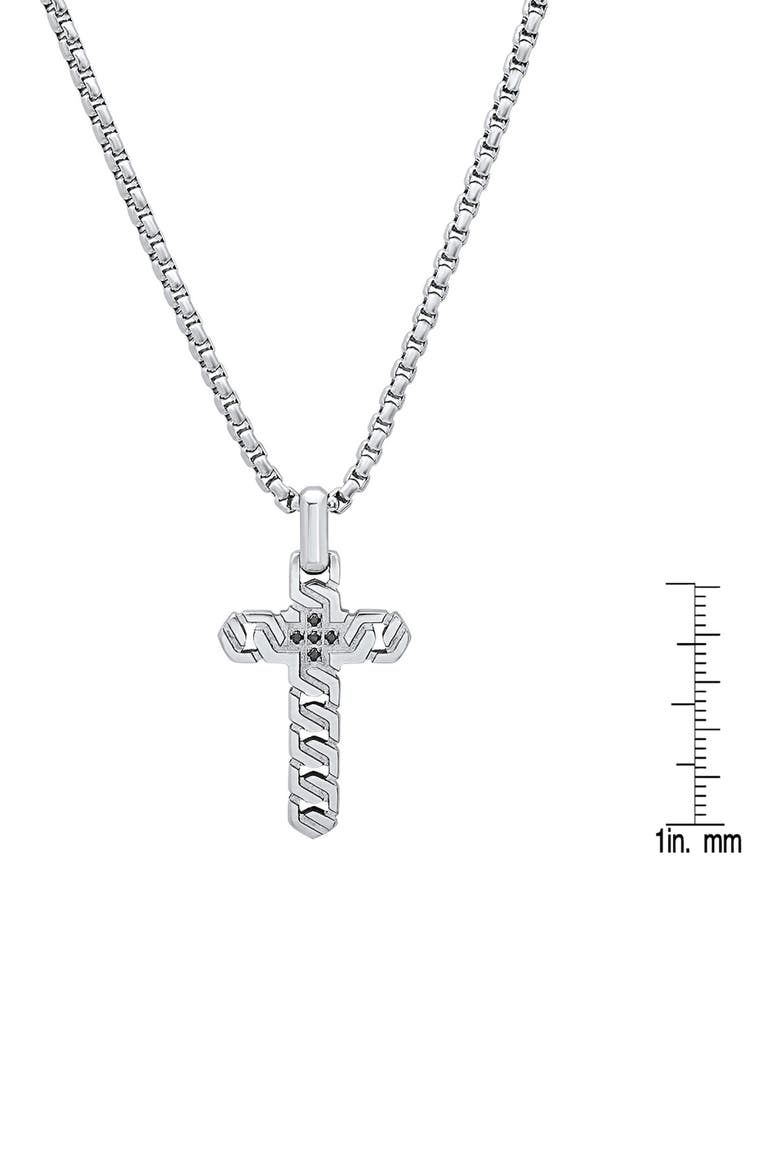 Stainless Steel Cross Pendant Necklace, Alternate, color, SILVER
